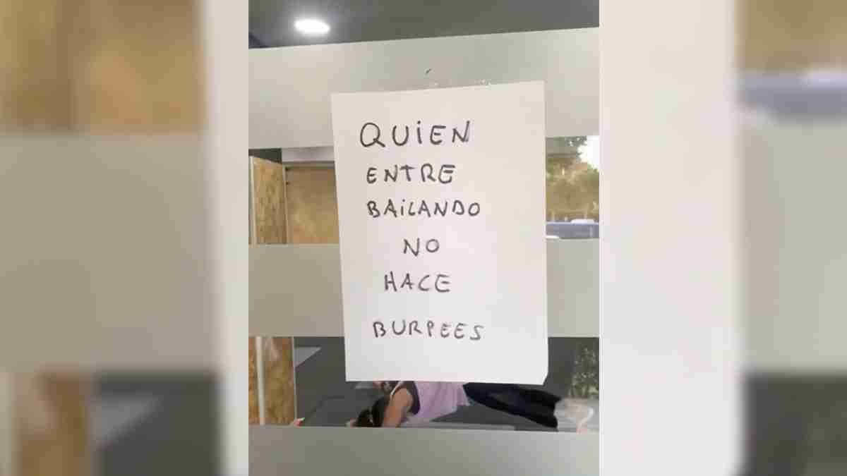 letrero en gym